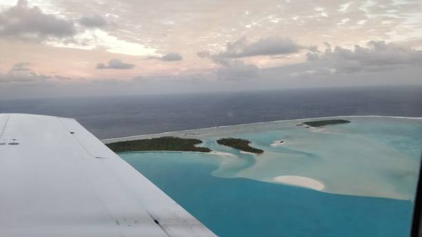 istock cook islands from a small airplane 1125642424