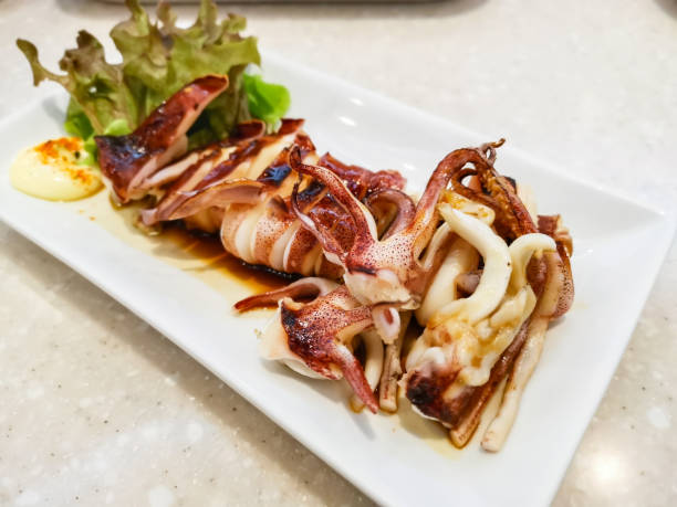 istock Grilled squid with soy sauce 1125642506