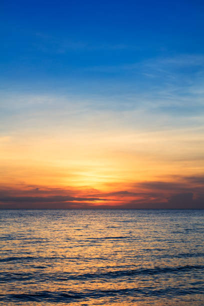 istock sunset over the sea on a clear evening 1125646601