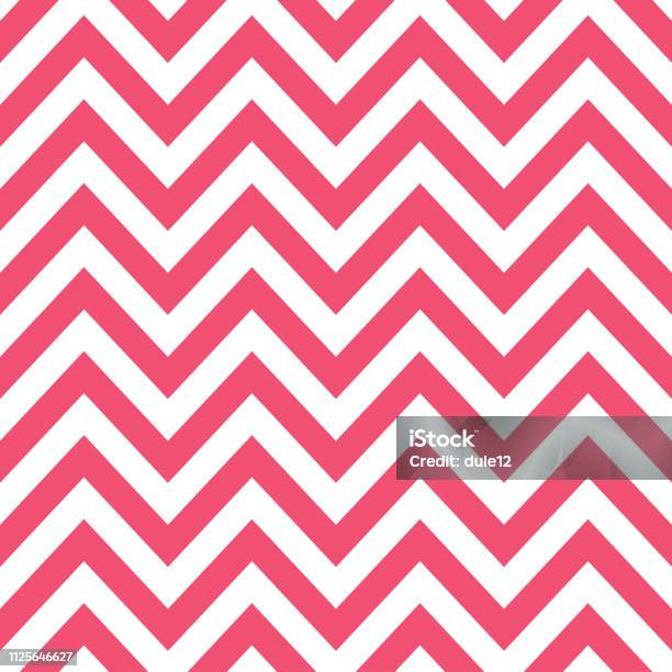 Pink Chevron Decorative Seamless Pattern Background Stock Illustration - Download Image Now