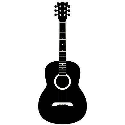 Guitar on a white background
