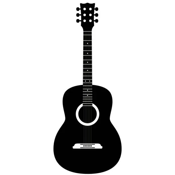 Vector illustration of Guitar on a white background