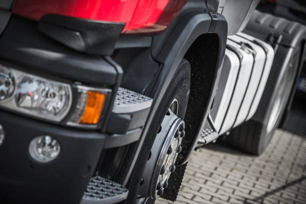 istock Modern Semi Truck Closeup 1125649448