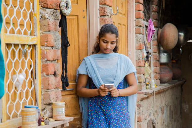 teenager girl - stock images - rural watch imagens e fotografias de stock