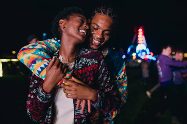 istock Young Couple at a Funfair 1125650285