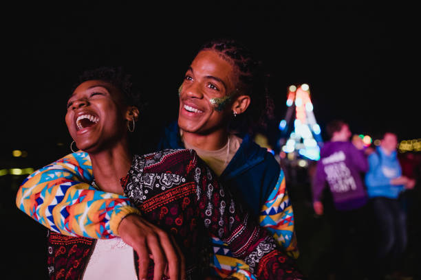 istock Couple at a Funfair 1125650368