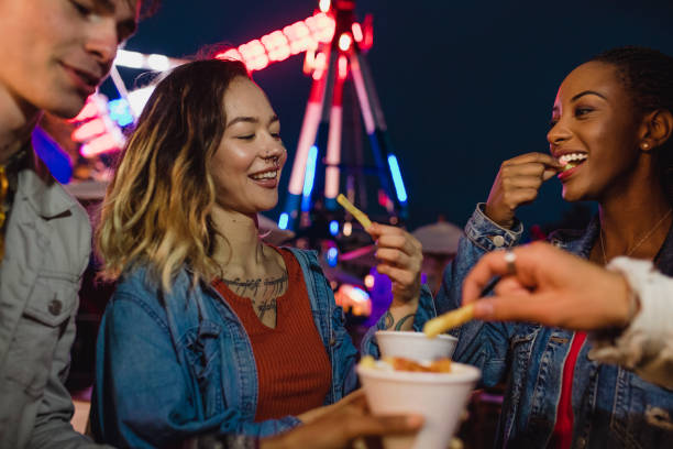 istock Sharing Chips at a Festival 1125650373