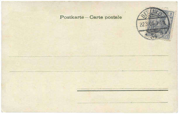 Vintage postcard sent from Berlin, Germany in early 1900s, a very good background for any usage of the historic postcard communications.