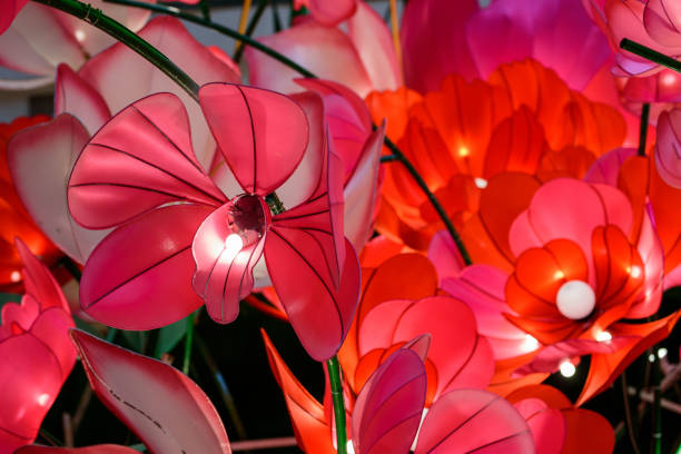 istock Close up artificial Blossom flower background 1125655365