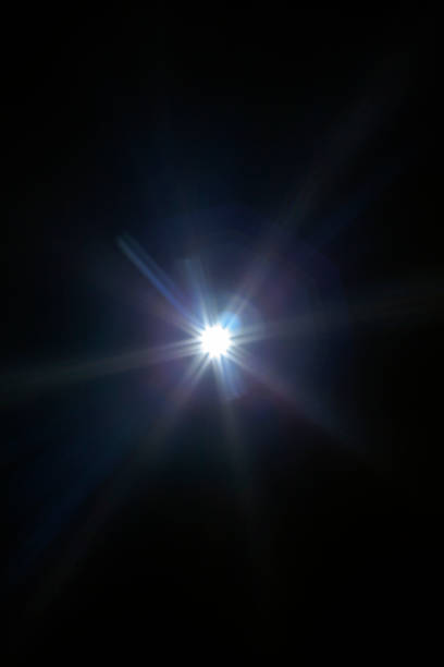 istock White light flare special effect in dark black 1125655567