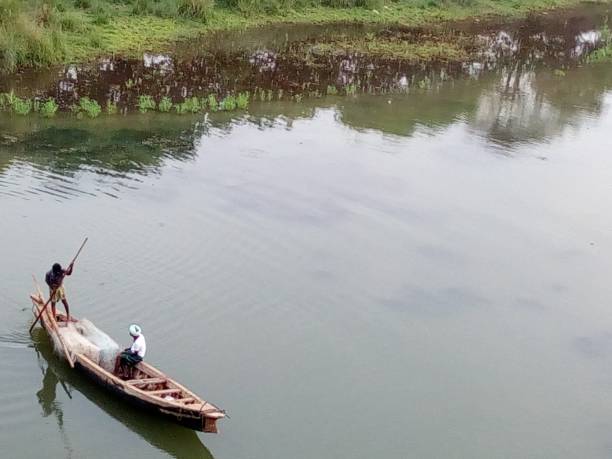 istock Fishing in the river Godavari in India 1125661504