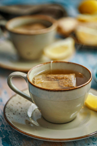 istock Cup of Herbal Tea Served with Biscuits 1125663267