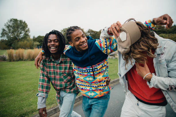 Young Men Hanging Out in the Park