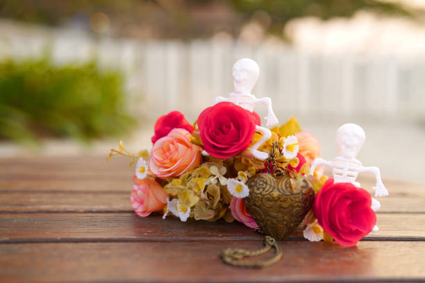 rose  background and ghost for valentine and love concept forever