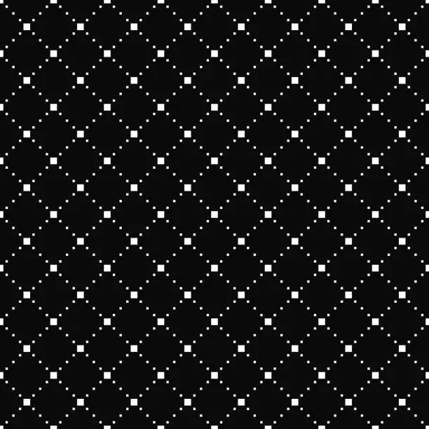 Vector illustration of Vector seamless pattern. Simple stylish texture. Black-and-white background. Monochrome minimalistic design.