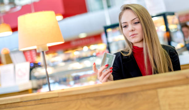 istock Young beautiful  woman working in restaurant 1125666199