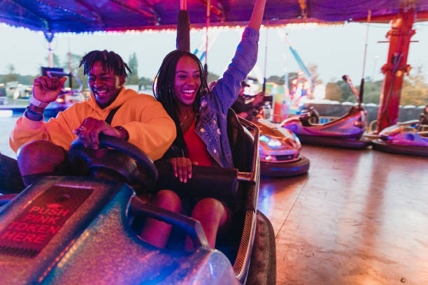 istock Fun at the Fair on Dodgems 1125668316