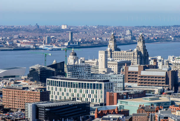 Liverpool cityscape from above
