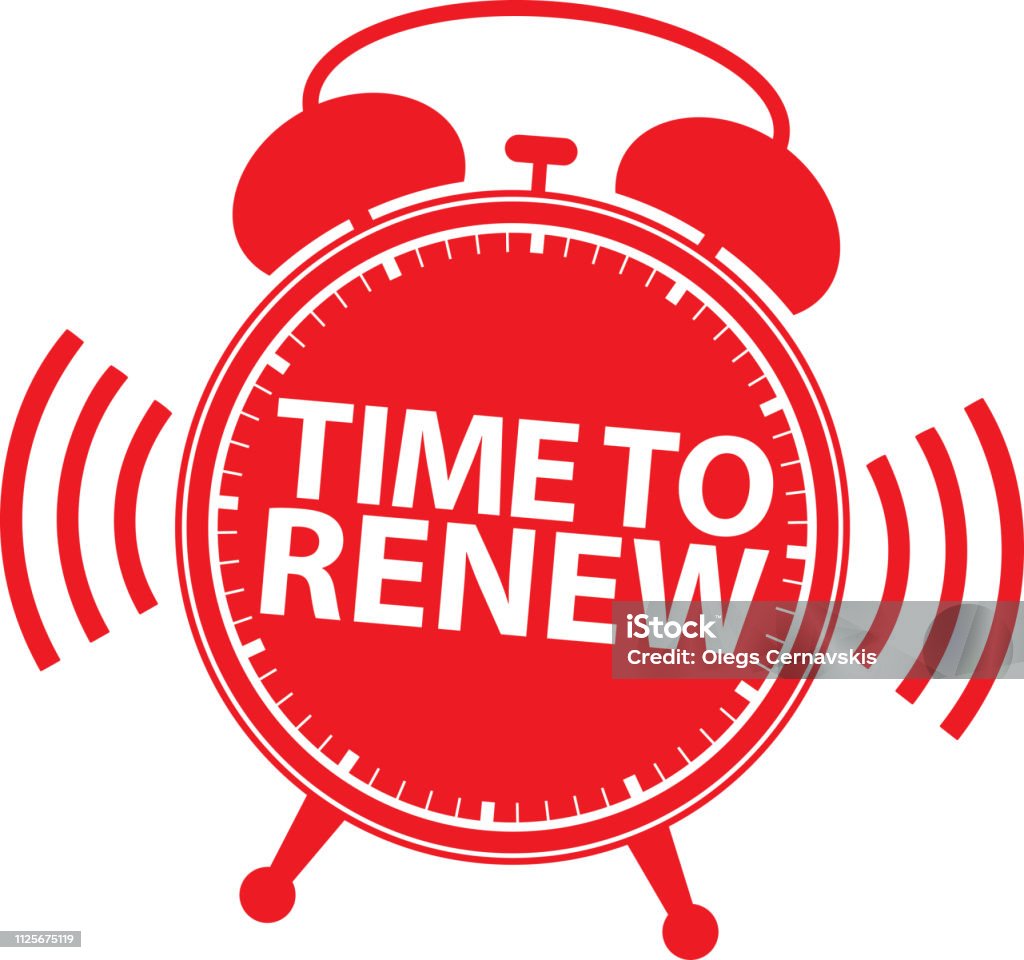 Time To Renew Alarm Clock Icon Vector Illustration Stock Illustration Time To Renew Alarm Clock Icon Vector Illustration Stock Illustration