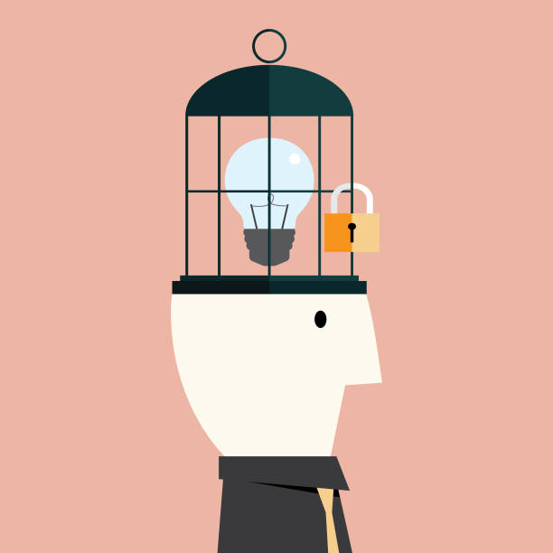 Idea in birdcage Freedom, Contemplation, Opening, Open, Key 1528 stock illustrations