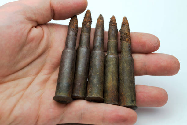 istock Hand holds the old cartridges. 1125679653
