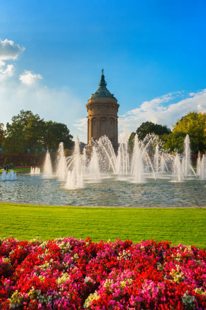 istock Manneim, Germany - Water Tower and Fountain 1125679934