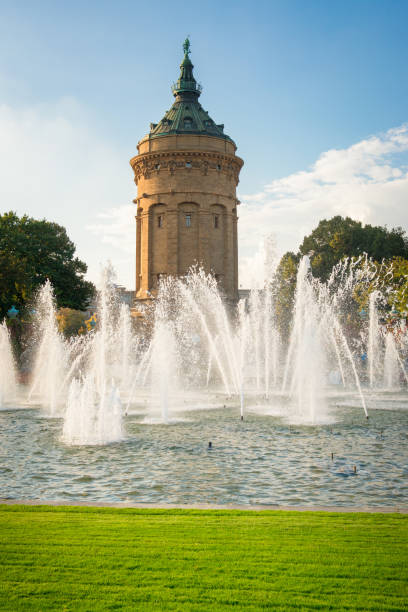 istock Manneim, Germany - Water Tower and Fountain 1125680428