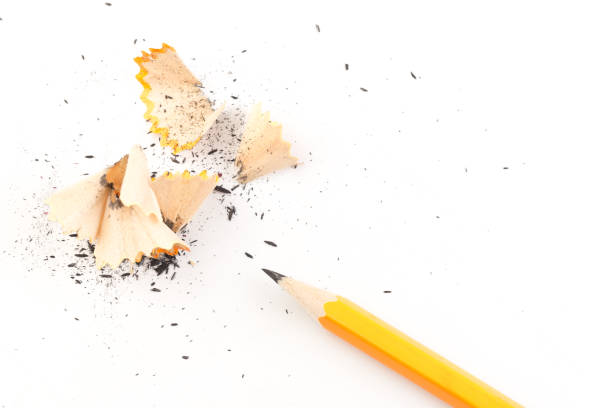 istock Wooden pencil isolated on a white background with shavings 1125681406
