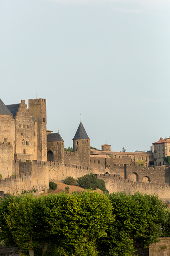 Medieval city of Carcassonne , Aude, France