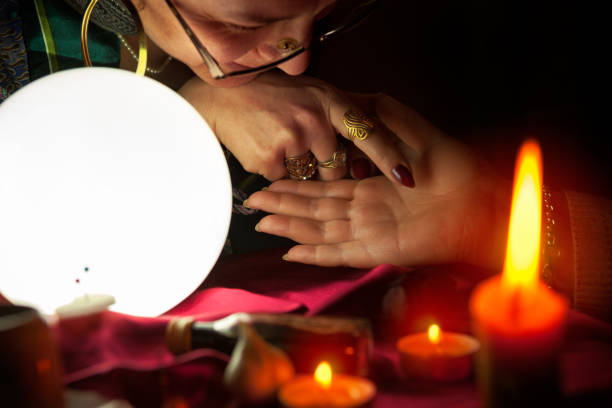 istock Fortune teller woman,palm reading 1125682499