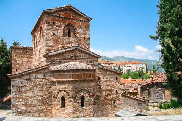 Ancient orthodox bysantine church St. Stephanos in Kastoria city. West Macedonia, Greece
