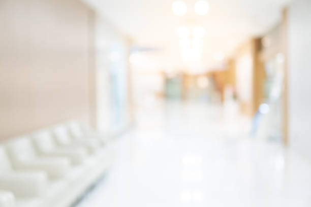 istock Abstract blur luxury hospital corridor. Blur clinic interior background with defocused effect. Healthcare and medical concept 1125688460