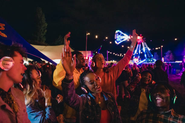 istock Silent Disco at a Festival 1125689688