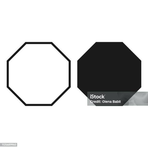 オクタゴン アイコンベクトル ベクトル - 八角形のベクターアート素材や画像を多数ご用意 - 八角形, ベクター画像, 物の形