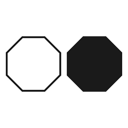 Octagon icon. Vector - Vector
