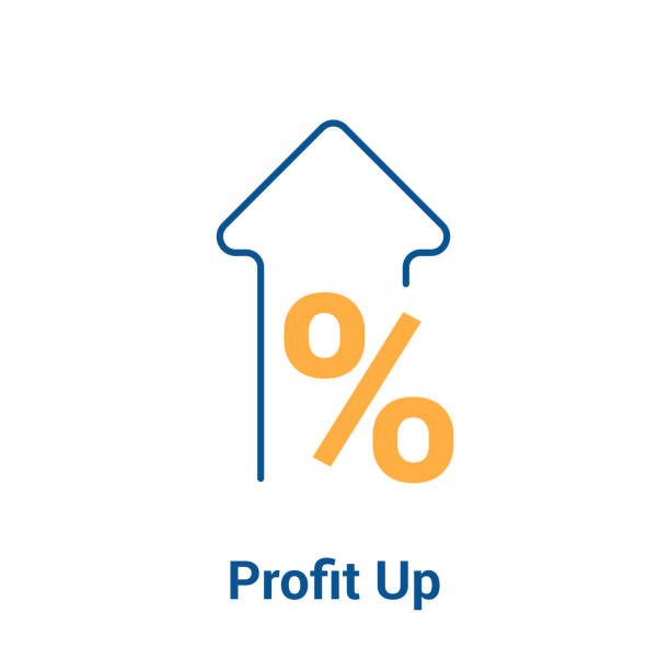 Percent up icon. Vector - Vector Percent up icon. Vector - Vector gdp stock illustrations