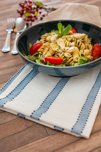 istock Tagliatelle with chicken, mushrooms, cream and chives 1125694691