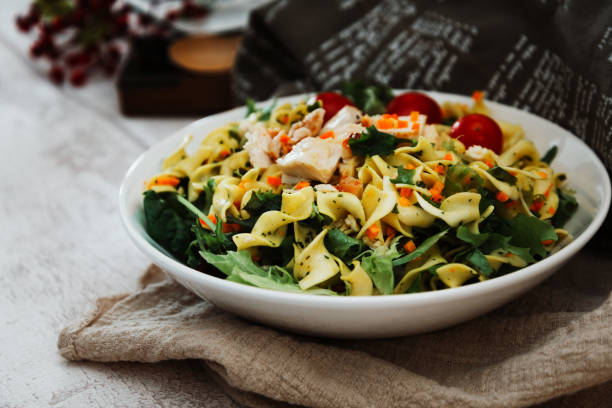 istock Roasted Chicken Cooked Twists and Mustard Sauce salad 1125694723