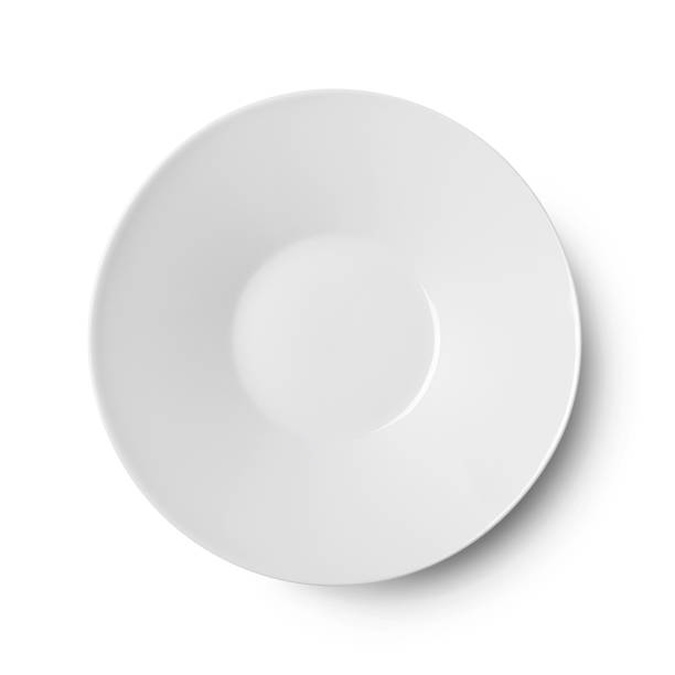 istock Simple circular porcelain plate isolated on white and shadow. 1125696030