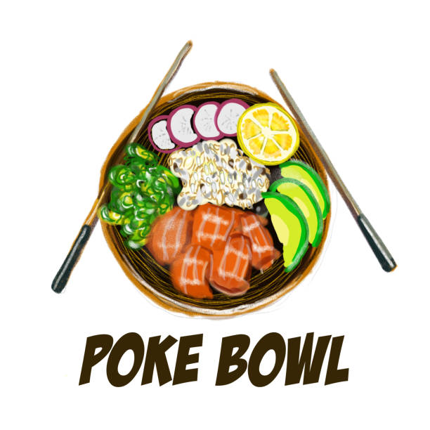 istock Poke Bowl Hawaiian cuisine food natural restaurant 1125696706