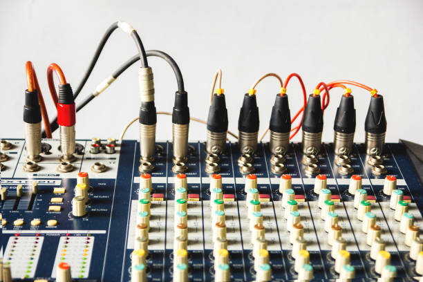 istock Balanced XLR connectors to the audio mixer 1125697934