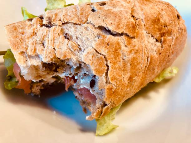 istock Sandwich in a white ball 1125698185