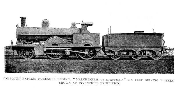 istock Victorian black and white engraving of a compound express passenger engine 