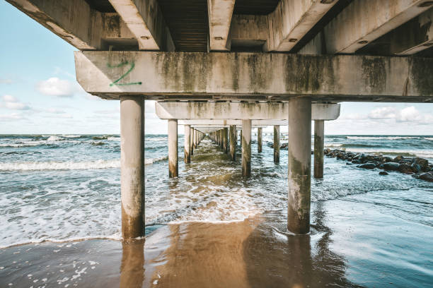 istock Underneath View Of Pier On Shore At Beach 1125706348