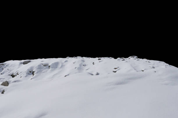istock mountain peak with snow isolated on black background 1125706711