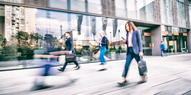 istock Business people in a hurry to work 1125707319