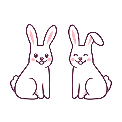 Cute Cartoon Rabbits Stock Illustration - Download Image Now - Rabbit - Animal, Line Art, Baby Rabbit - iStock Cute Cartoon Rabbits Stock Illustration - Download Image Now - Rabbit - Animal, Line Art, Baby Rabbit - iStock