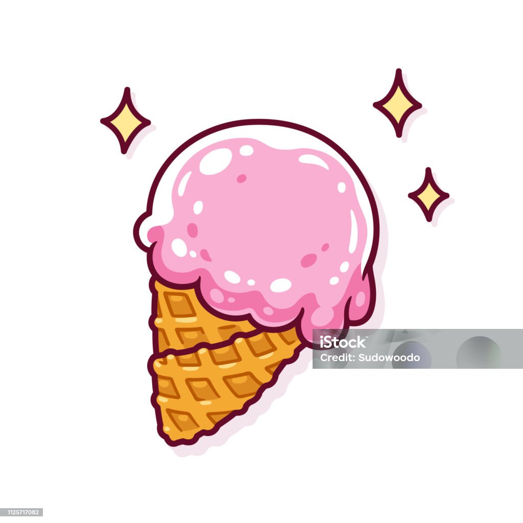 Cartoon Ice Cream Cone Stock Illustration - Download Image Now - Ice Cream, Ice  Cream Cone, Cartoon - iStock