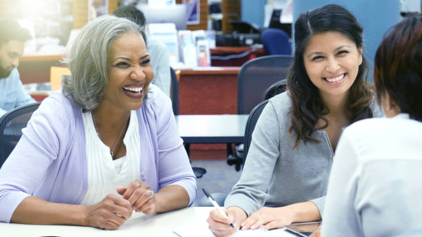 istock Confident female business colleagues meet with client 1125718942
