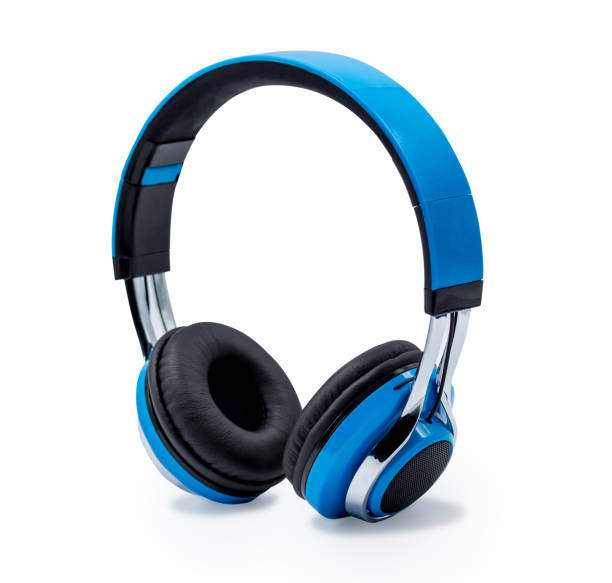 istock Blue headphone isolated on white background,Have a shadow 1125720915